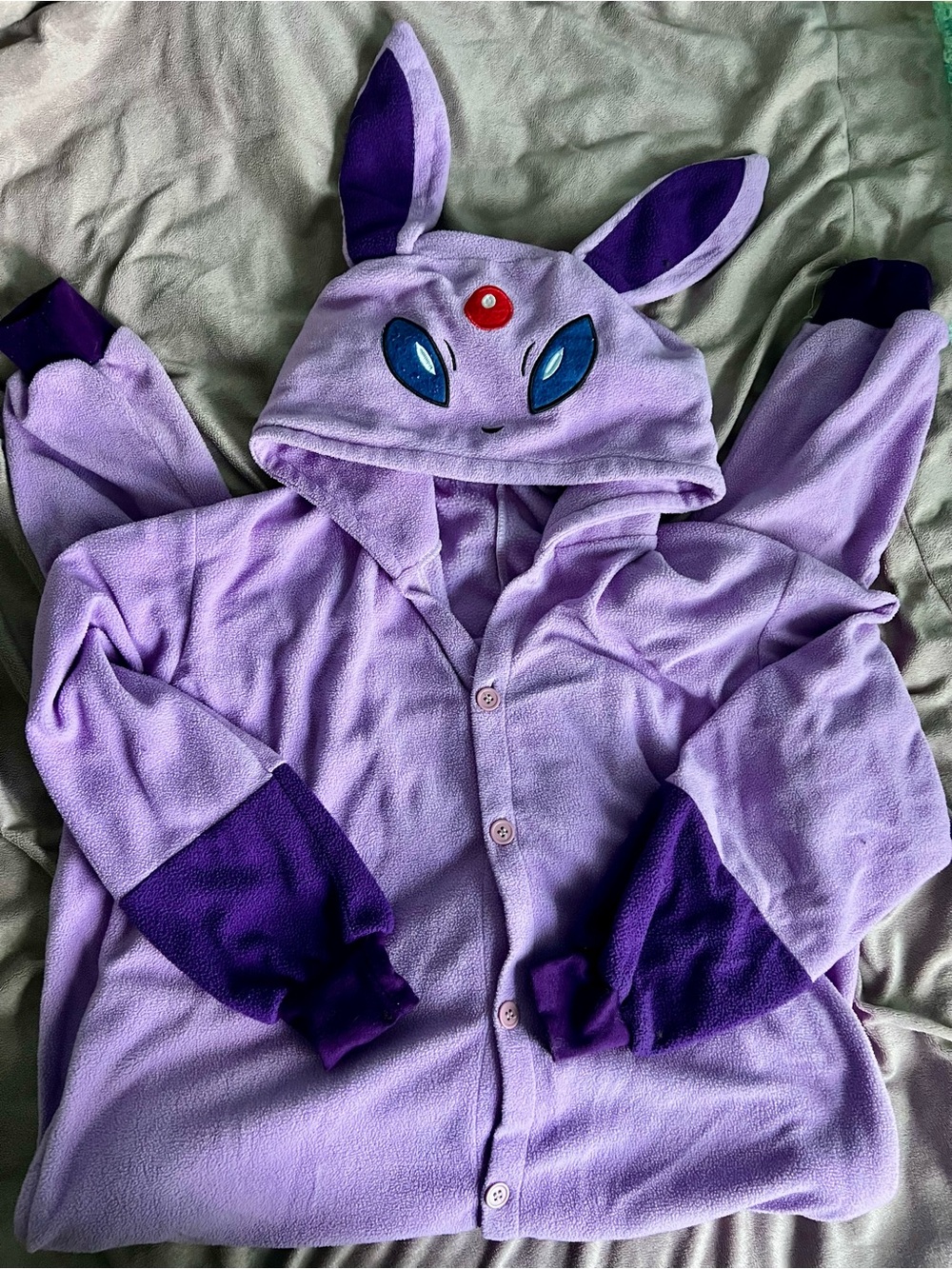 Purple Pokémon Espeon onesie